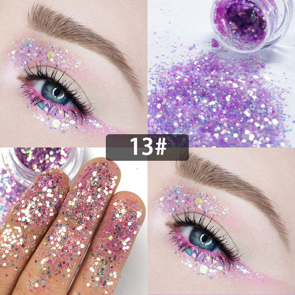 New Dreamy Glitter Eyeshadow 34 Colors Sparkles Gel Cream Bright and Dazzling Eye Shadow Professional