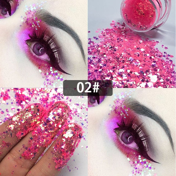 New Dreamy Glitter Eyeshadow 34 Colors Sparkles Gel Cream Bright and Dazzling Eye Shadow Professional