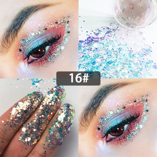 New Dreamy Glitter Eyeshadow 34 Colors Sparkles Gel Cream Bright and Dazzling Eye Shadow Professional