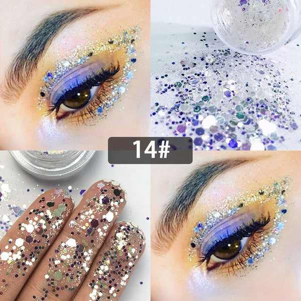 New Dreamy Glitter Eyeshadow 34 Colors Sparkles Gel Cream Bright and Dazzling Eye Shadow Professional