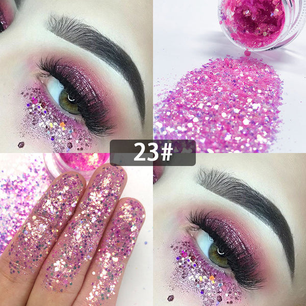 New Dreamy Glitter Eyeshadow 34 Colors Sparkles Gel Cream Bright and Dazzling Eye Shadow Professional