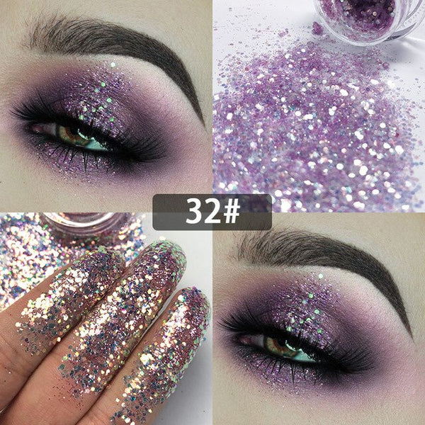 New Dreamy Glitter Eyeshadow 34 Colors Sparkles Gel Cream Bright and Dazzling Eye Shadow Professional