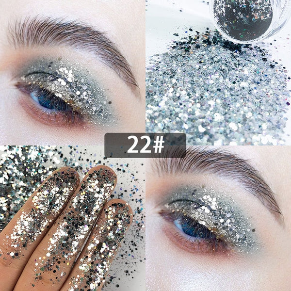 New Dreamy Glitter Eyeshadow 34 Colors Sparkles Gel Cream Bright and Dazzling Eye Shadow Professional
