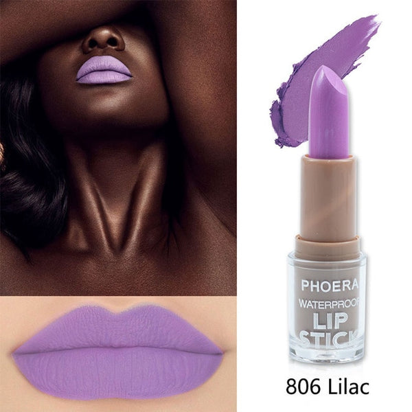 PHOERA Lipstick Matt Waterproof Long Lasting Lip Cosmetic Stereoscopic Makeup