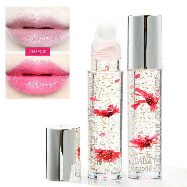 New Fashion Beauty Bright Flower Crystal Jelly Lipstick Magic Temperature Change Color Lip