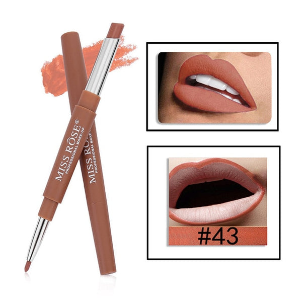 New Fashion Double-end Lip Liner Easy to Wear Natural Long-lasting Lipliner Waterproof Lip Liner Stick Pencil For All Skin