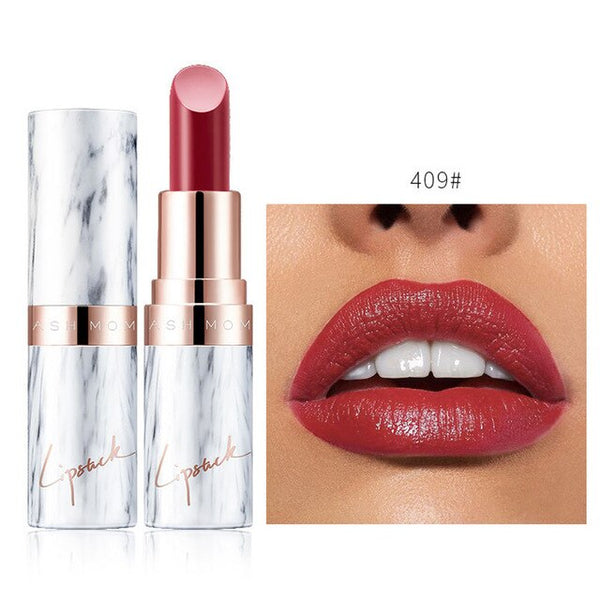 New Women's Fashion Marble Lipstick Rich Color Lasting Makeup Bright Moisturizing Lip Gloss Lipstick Long Lasting Lip Gloss