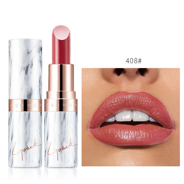New Women's Fashion Marble Lipstick Rich Color Lasting Makeup Bright Moisturizing Lip Gloss Lipstick Long Lasting Lip Gloss