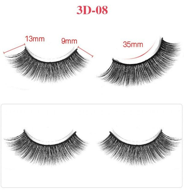 Nouveau 1 paire de faux cils naturels Fiber chimique faux cils long maquillage 3d vison cils extension cils pour beauté U