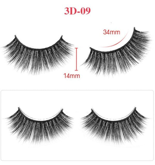 Nouveau 1 paire de faux cils naturels Fiber chimique faux cils long maquillage 3d vison cils extension cils pour beauté U