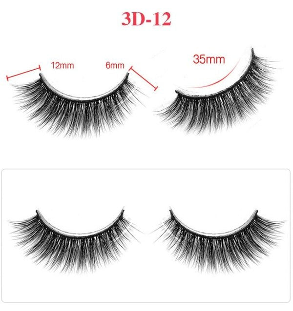 Nouveau 1 paire de faux cils naturels Fiber chimique faux cils long maquillage 3d vison cils extension cils pour beauté U