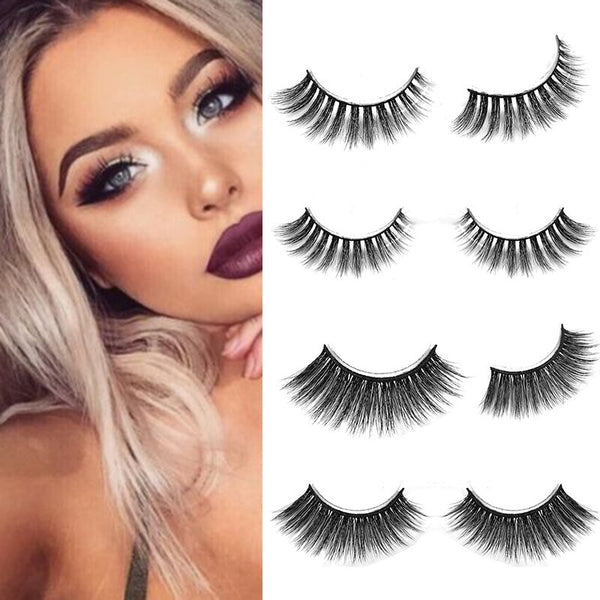 Nouveau 1 paire de faux cils naturels Fiber chimique faux cils long maquillage 3d vison cils extension cils pour beauté U