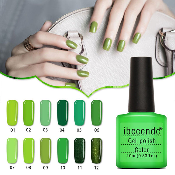 Nouveau chaud femmes mode beauté ongles Gel 10 ML vert Gel longue durée Nail Art vernis Gel maquillage ongles outils livraison directe
