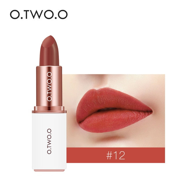 High Quality 12 Colors Velvet Lipstick Moisturizer Long Lasting Makeup Waterproof Pigments Make up Matte Lipsticks
