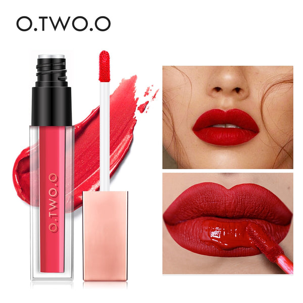 O.TWO.O 15 Colors Lip Gloss Velvet Matte Liquid Lipstick Sexy Colors Lip Paint Waterproof Long Lasting Professional Batom Makeup