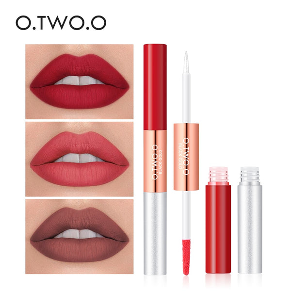 HOT 2 in 1 Matte Lip Gloss Glitter 6 Colors Waterproof Long Lasting Liquid Lipstick Velvet Texture Beauty Lips Makeup