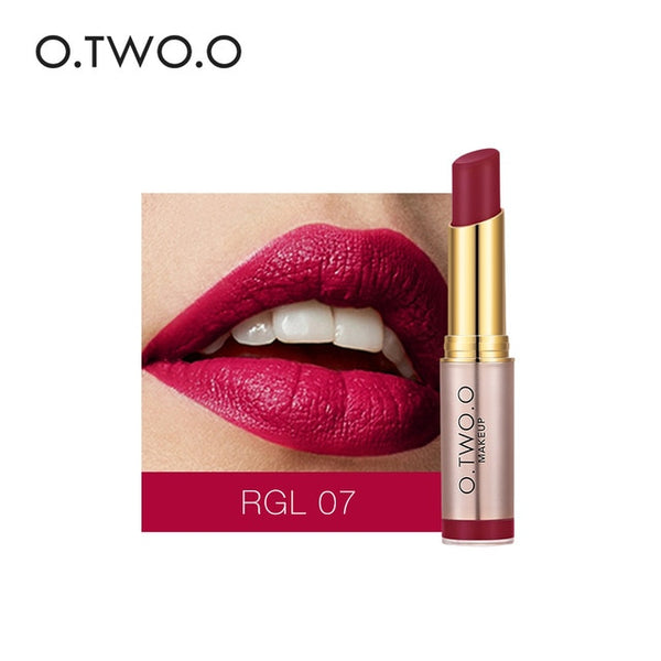 O.TWO.O 20 Colors Matte Lipsticks Waterproof Matte Lipstick Lip Sticks Cosmetic Easy to Wear Lipstick Matte Batom Maquillage