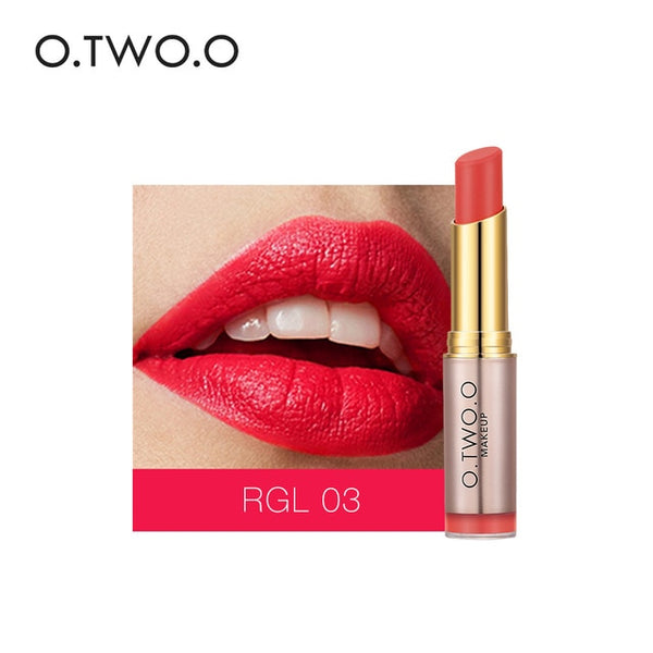 O.TWO.O 20 Colors Matte Lipsticks Waterproof Matte Lipstick Lip Sticks Cosmetic Easy to Wear Lipstick Matte Batom Maquillage