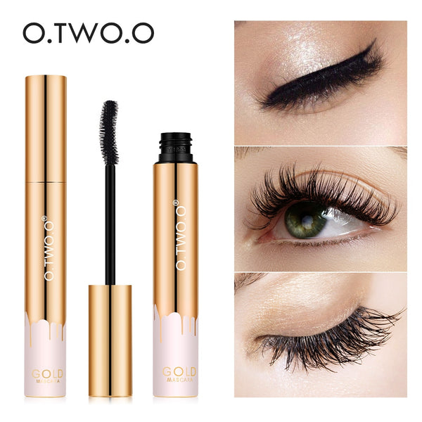 HOT 3D Mascara Lengthening Black Lash Eyelash Extension Eye Lashes Brush Beauty Makeup Long-wearing Gold Color Mascara