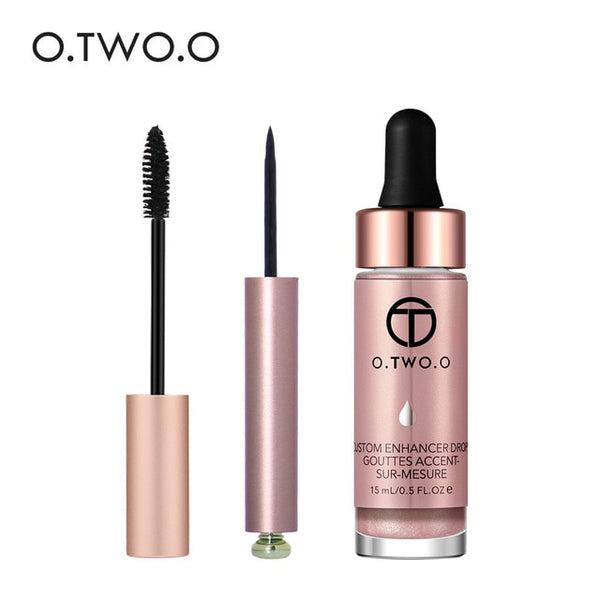 NEW  3pcs/set Waterproof Mascara Lengthening Thick Black Eyelash+Eye liner+6colors