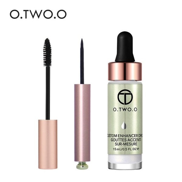 NEW  3pcs/set Waterproof Mascara Lengthening Thick Black Eyelash+Eye liner+6colors