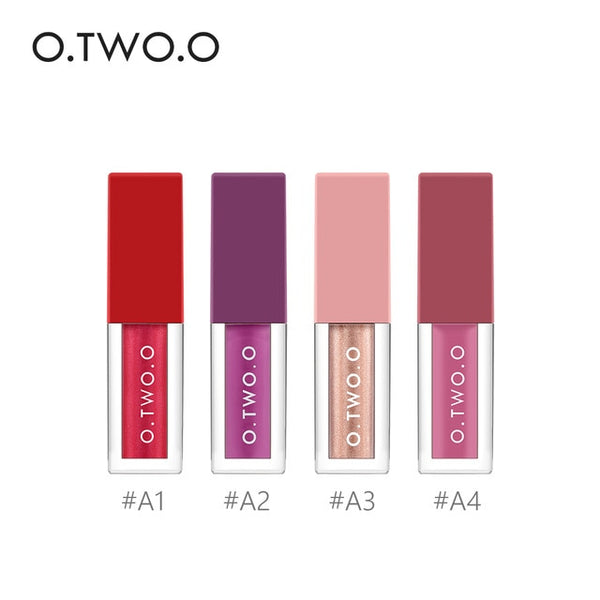 High Quality 4 Colors Matte Shimmering Liquid Lip Gloss Set Long Lasting Liquid Lipstick