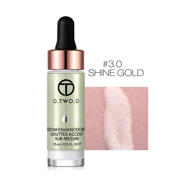 O.TWO.O Liquid Highlighter Contouring Make Up Natural Glow Enhancer Highlighting Lotion Brighten Shimmer 3D Highlighters 15ml