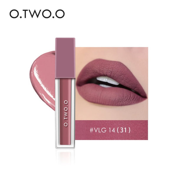 O.TWO.O Waterproof Matte Lip Gloss Moisturizer Smooth Lip Stick Long Lasting Liquid Lipstick Cosmetic Makeup Lipgloss 15 Colors
