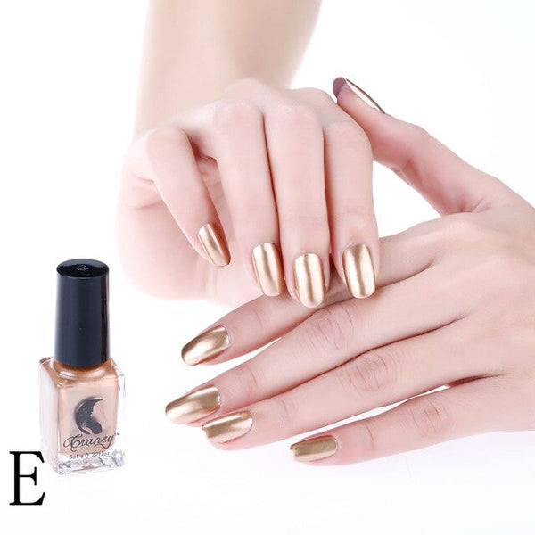 Offre spéciale Pro 6 ml miroir vernis à ongles placage argent pâte métal couleur acier inoxydable miroir argent vernis à ongles pour Nail Art cadeau