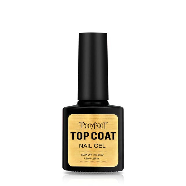 Pooypoot Top Manteau Bas de Gel Vernis À Ongles 7.5 ml UV LED Tremper Hors Apprêt Constructeur Ongle Gel Vernis Transparent Pour L'art D'ongle