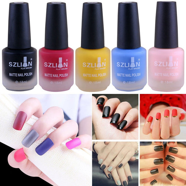Professionnel 18 ml mat vernis à ongles séchage rapide longue durée Nail Art mat séchage rapide vernis à ongles Gel mode beauté livraison directe