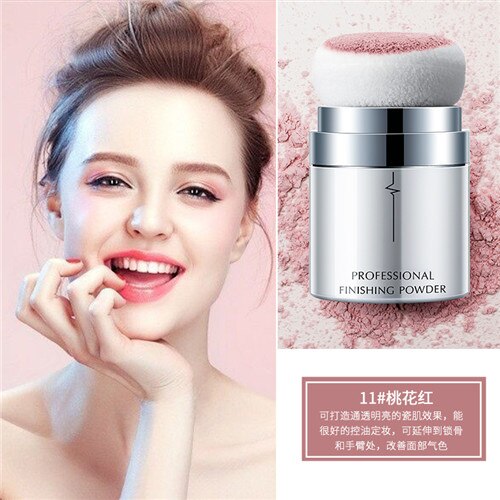 Pudaier 1PC 12 Colors Full Coverage Skin Pore Control Oil Face Loose Powder Makeup Base Setting Powder Compact Contour Poudre