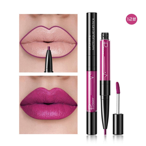 New 16Colors Velvet Mist Double Side Lip Gloss Waterproof
