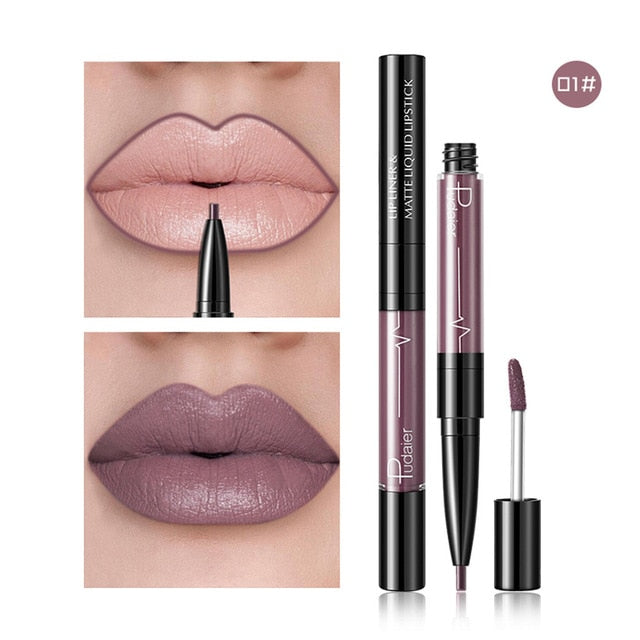 New 16Colors Velvet Mist Double Side Lip Gloss Waterproof