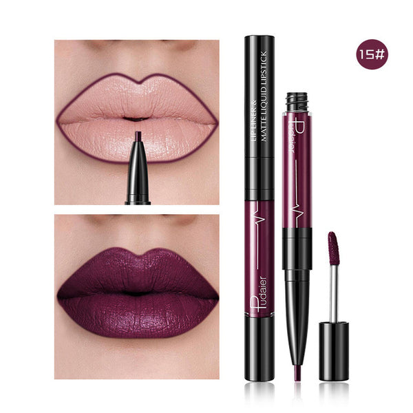 New 16Colors Velvet Mist Double Side Lip Gloss Waterproof