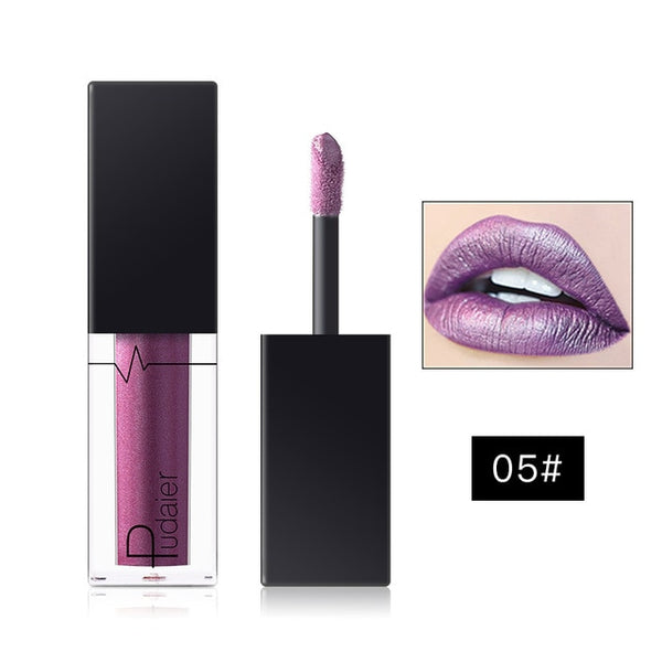 HOT 24Colors Metallic Lip Gloss Waterproof
