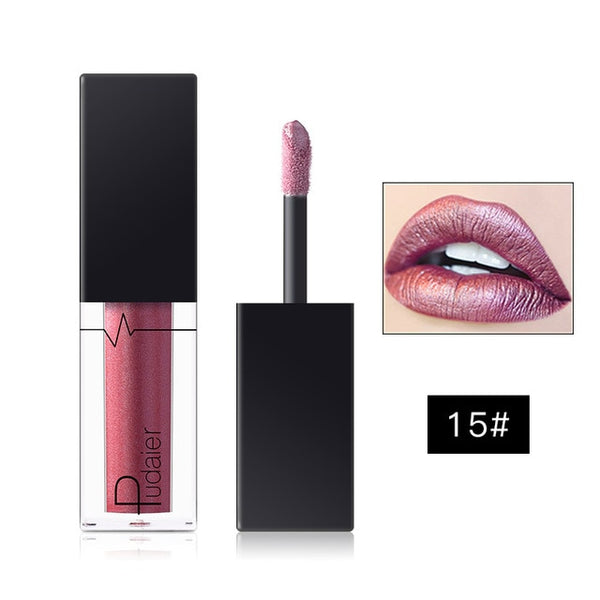HOT 24Colors Metallic Lip Gloss Waterproof
