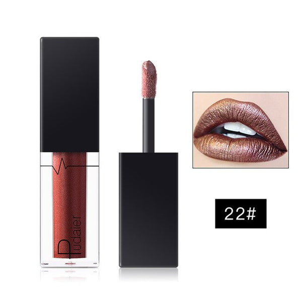 HOT 24Colors Metallic Lip Gloss Waterproof