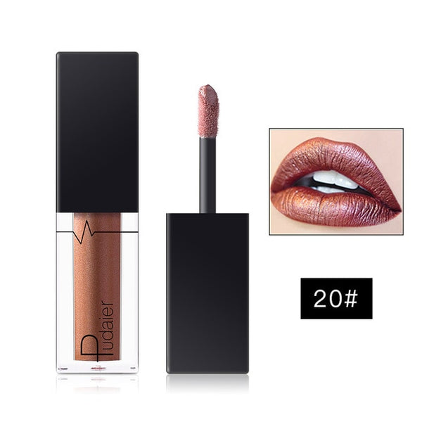 HOT 24Colors Metallic Lip Gloss Waterproof