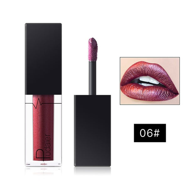 HOT 24Colors Metallic Lip Gloss Waterproof