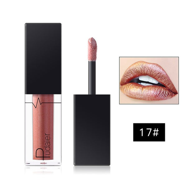 HOT 24Colors Metallic Lip Gloss Waterproof