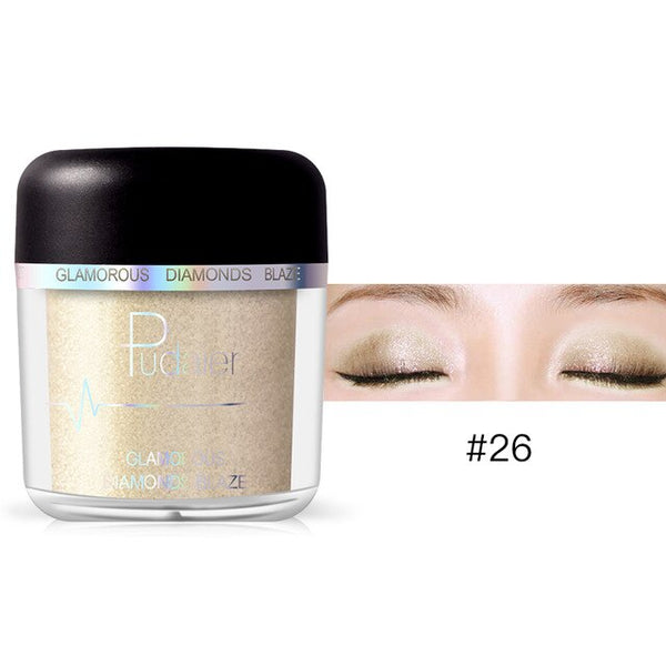 HOT 28Colors Loose Pigment Eyeshadow Eye Shadow Glitter Gold