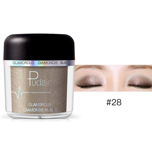HOT 28Colors Loose Pigment Eyeshadow Eye Shadow Glitter Gold