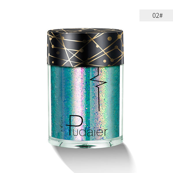 New 30colors Glitter Eyeshadow Pigment Powder Face Lip Nail Makeup Multipurpose Glue-Free Eye shadow