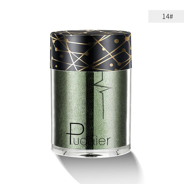 Pudaier 1PC 30colors Glitter Eyeshadow Pigment Powder Face Lip Nail Makeup Multipurpose Glue-Free Eye shadow Shimmer Waterproof