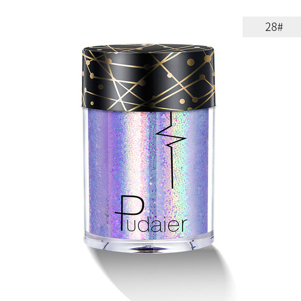 New 30colors Glitter Eyeshadow Pigment Powder Face Lip Nail Makeup Multipurpose Glue-Free Eye shadow