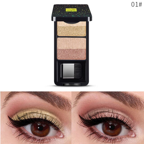 NEW Small Brush Eye Shadow Box with Mirror Palette Eyeshadow 9Colors