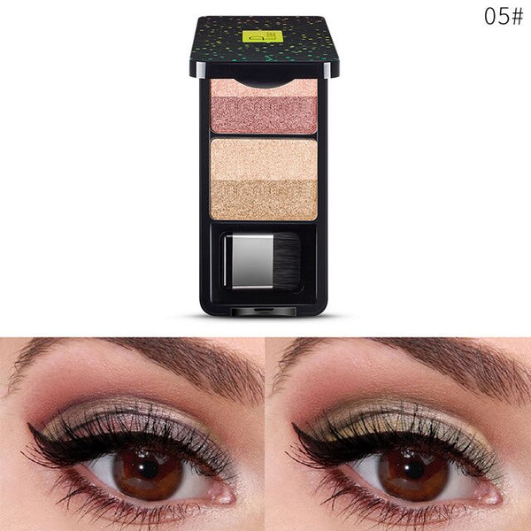 NEW Small Brush Eye Shadow Box with Mirror Palette Eyeshadow 9Colors