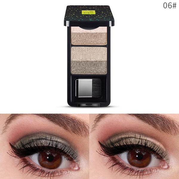 NEW Small Brush Eye Shadow Box with Mirror Palette Eyeshadow 9Colors