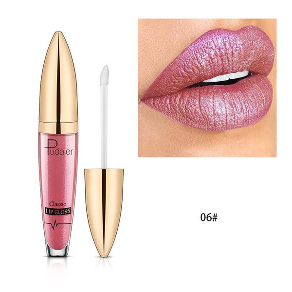 New  Diamond Glitter Lip Gloss Matte Liquid Lipstick Layered Sexy Lips